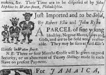 1738 newspaper advertisement